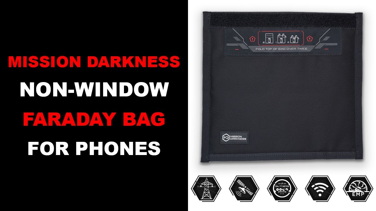 Mission Darkness NeoLok Window Faraday Bag for Tab Secure Magnetic Closure Transparent Window Device Shielding for Law Enforcement Military