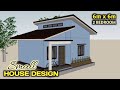 SMALL HOUSE DESIGN IDEA | 2-BEDROOM (5m x 6m) / (16.4ft x 19.7ft) | D'M Sketch PH |SketchUpAnimation