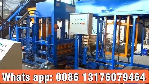 QT4-20 full automatic concrete brick production plant machine with hydraulic