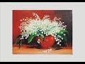 Картина маслом ландыши.  lily of the valley. Picture. Painting