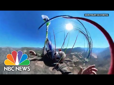 Dramatic Video: Paraglider Drops Thousands Of Feet After Parachute Tangles.