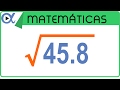 Raíz cuadrada con punto decimal ejemplo 1 de 2 | Aritmética - Vitual