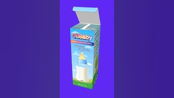 Video 3D Mockup of baby feeder bottle snap Lock Box #viralvideo #design #illustrator