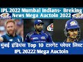 IPL 2022 Mi Target players, mumbai indians target player list Mega Auctoin 2022, mi ipl 2022 squad