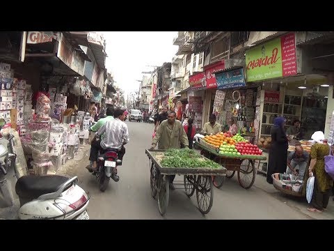 Walking through Mota Bazaar, Navsari, Gujarat, India.