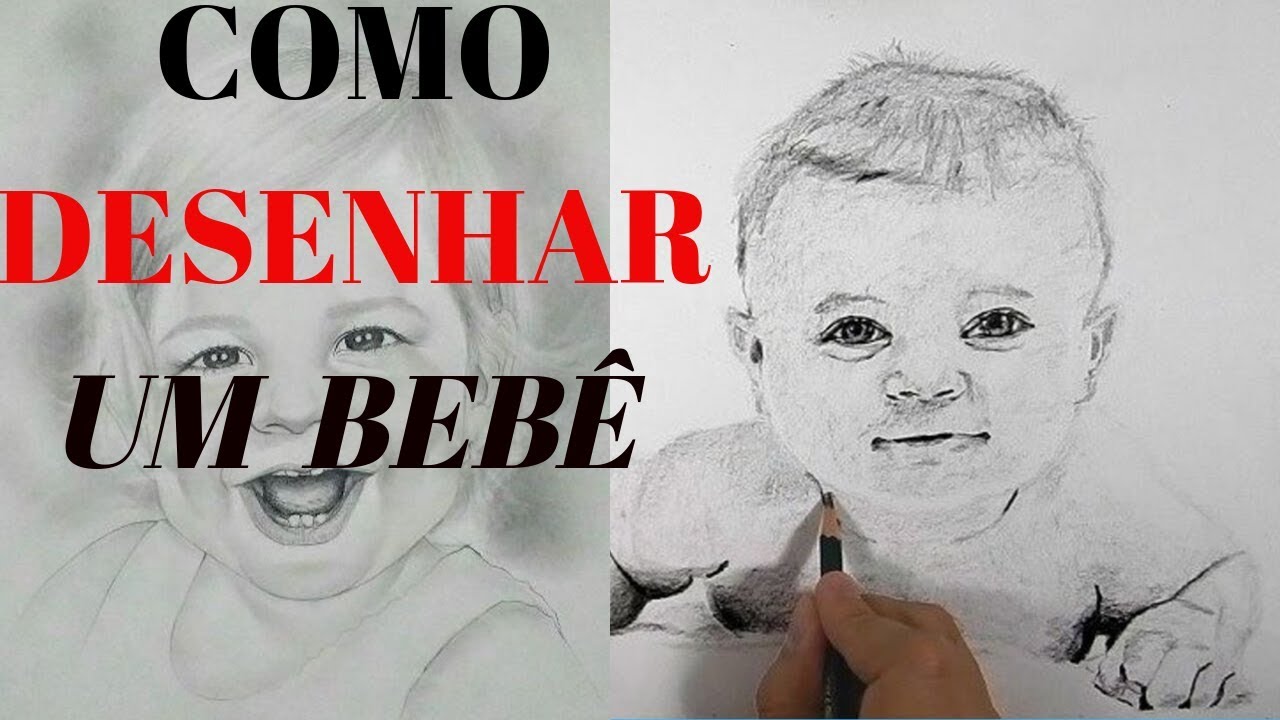 COMO DESENHAR UM BEBE DE MUITO REALISTA - YouTube