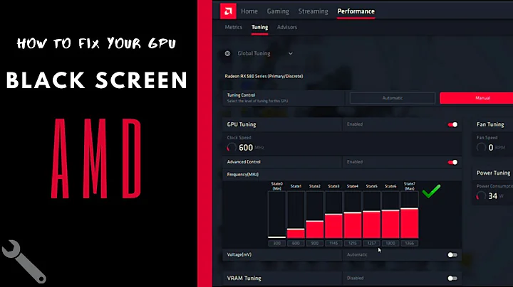 BLACK SCREEN AMD - FIX 100% Forever - feat RX 580
