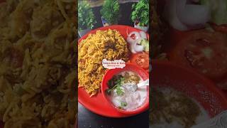 Chicken Rice with Raita - Restaurant Style (Quick &amp; Delicious) #lunch #dinner #cookingshorts 😋