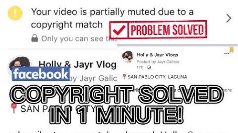 Your video is PARTIALLY MUTED due to a COPYRIGHT match fix in 1 minute! FB | Holly & Jayr Vlogs