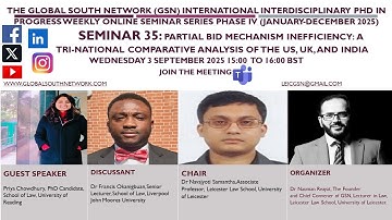 Seminar 35 Partial Bid Mechanism Inefficiency and Takeover Laws in #usa  #uk  and #india