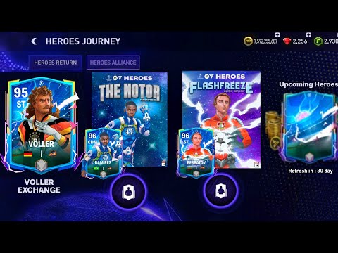 VOLLER HEROES EXCHANGE!! HEROES JOURNEY 24 FC MOBILE | FREE NEW HEROES &amp; REWARDS FC MOBILE!