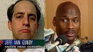 Jeff Van Gundy \& Michael Jordan Locker Room Interview THE CON GAME (1997.01.21)