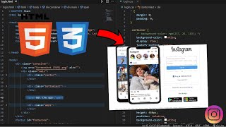 Creating a Stunning Instagram Login Page Using CSS and HTML in VS Code