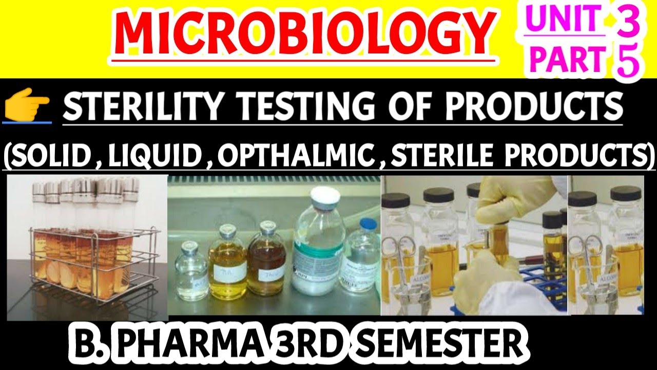 Sterility testing of pharmaceutical products Sterility testing - YouTube