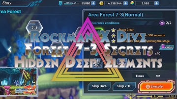Rockman X Dive | Area Forest 7-3 All Hidden Deep Elements | Full Stage & Secret Runthrough