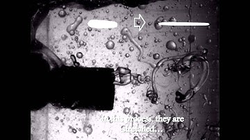 The formation of an emulsion