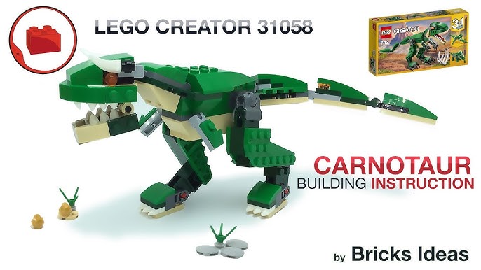 Lego Dinosaurs - Utah-Raptor dinosaur MOC - Lego Creator 31058 alternative  build instruction 