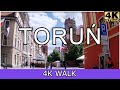 Toruń Old Town - Poland, walking in Toruń 4K