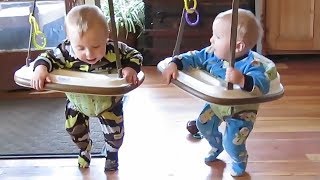 Cutest Twin Babies Laughing With Jumper - Lovely Baby