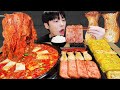 ASMR MUKBANG 집밥 직접 만든 김치찌개 &amp; 레시피 계란말이, 스팸, 버섯 먹방 | KIMCHI JJIGAE  Korean Home Meal EATING SOUND!