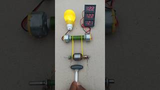 “Armature Generator Experiment: Producing Electricity to Power a LED Bulb & Measure 11.8V Output”