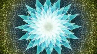hypnotic fractal crystal dahlia looping background