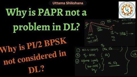 [Series 6x] Why is PAPR not a problem in DL? | Why is PI/2 BPSK used only in UL and not in DL?