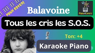 Karaoke Piano Tous les cris les S.OS. ton +4  (Balavoine)