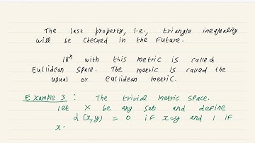 Real Analysis Lecture 31 Part 2: Examples of metric spaces