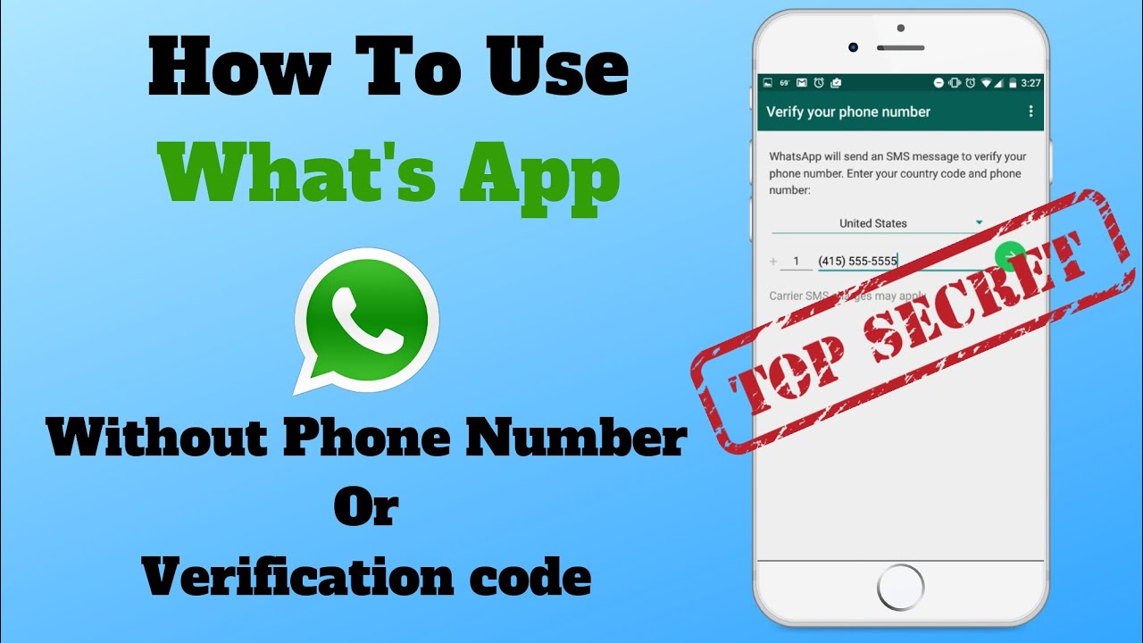 How To USE WHATSAPP Without Phone NUMBER or VERIFICATION Code (2023)