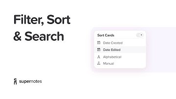 Supernotes | Filter, Sort & Search