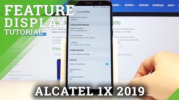 How to Activate High Contrast Text – Display Settings on ALCATEL 1X (2019)