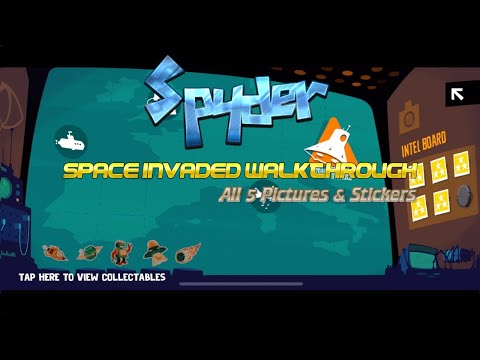 Spyder - Space Invaded Full Walkthrough with All Pictures and Stickers [Apple Arcade]