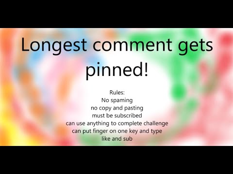 longest comment video gets pinned - YouTube