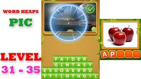 Word Heaps: Pic Puzzle Level 31 - 35 | All Answers | Walkthrough