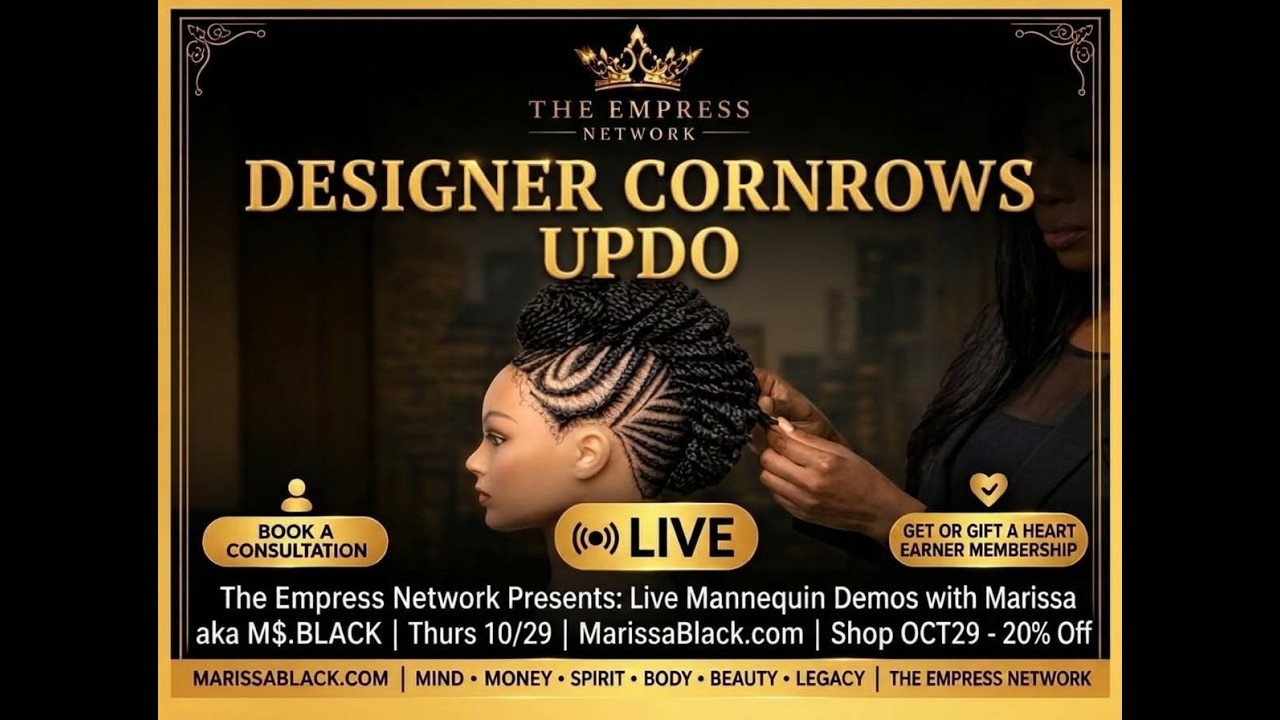 Designer Cornrow Updo