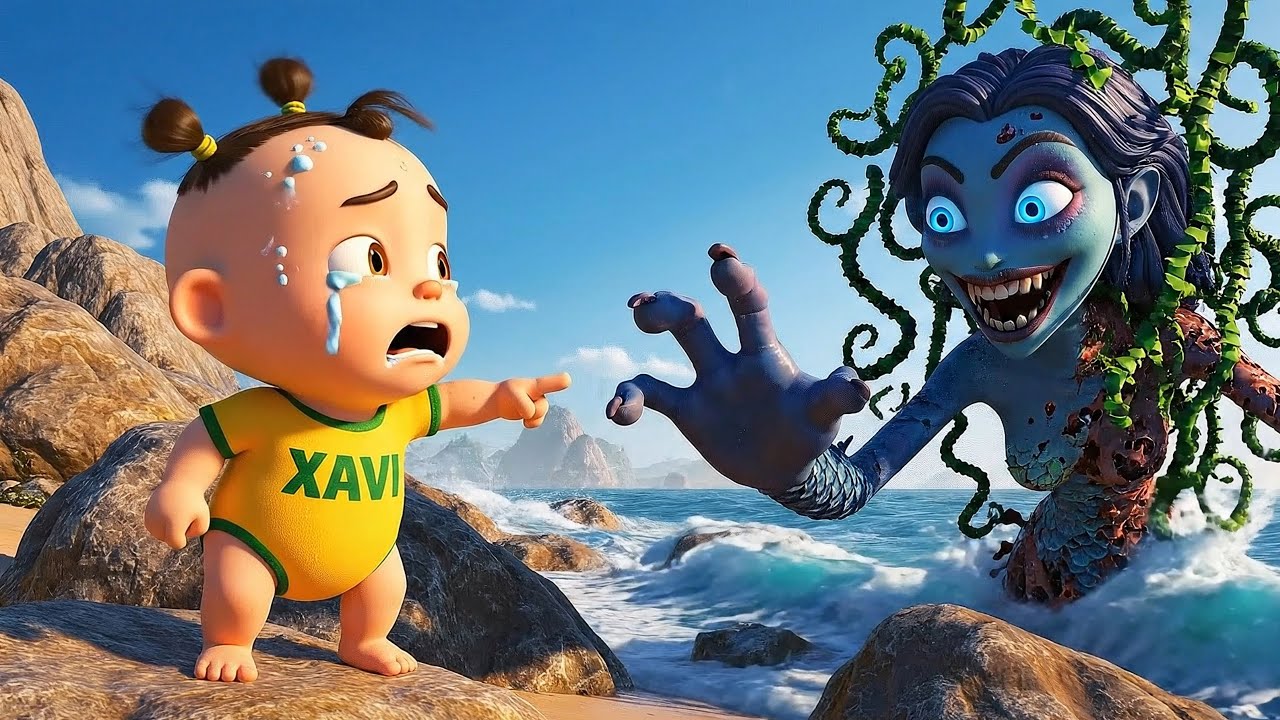 Monsters in The Sea Song 2 | Don’t Swim Near the Rocks by The Beach |  | Baby Xavi Kids Songs