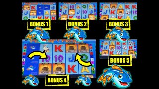Fishin Frenzy 5 x Bonus!! What a session!! SLOTS UK. CORAL FOBT.(March 2023)