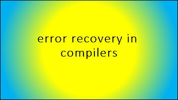 error recovery in compilers