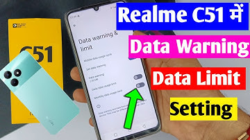 Realme c51 data usage warning setting | realme c51 me data limit kaise set Kare