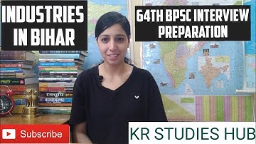 64th BPSC interview preparation ,topic - industries in bihar