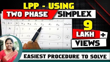 LPP Using [TWO PHASE SIMPLEX METHOD] in Operation Research with solved problem :- by kauserwise