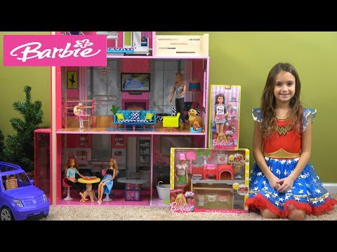 Barbie and Ken Pizzeria Story with NEW Barbie Pizza Chef and Barbie You Can Be Anything Toys