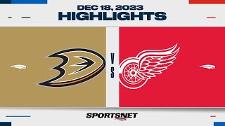 NHL Highlights | Ducks vs. Red Wings - December 18, 2023