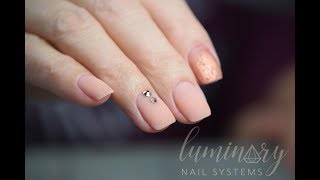 Nude Gel Manicure "Aspire" & Empower Matte Top Coat | Luminary Nail Systems | Simple Nail Design
