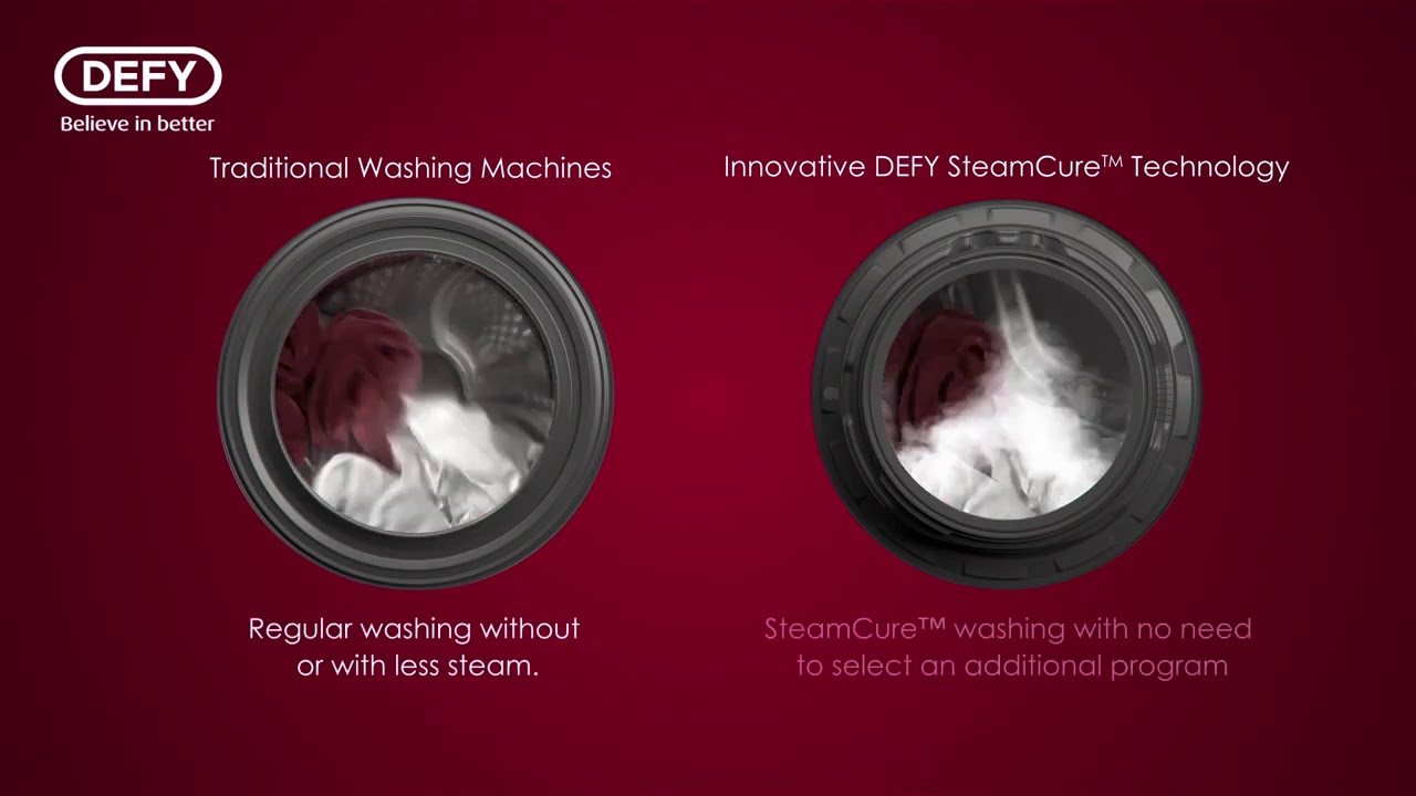 DEFY SteamCure Washing Machine - YouTube