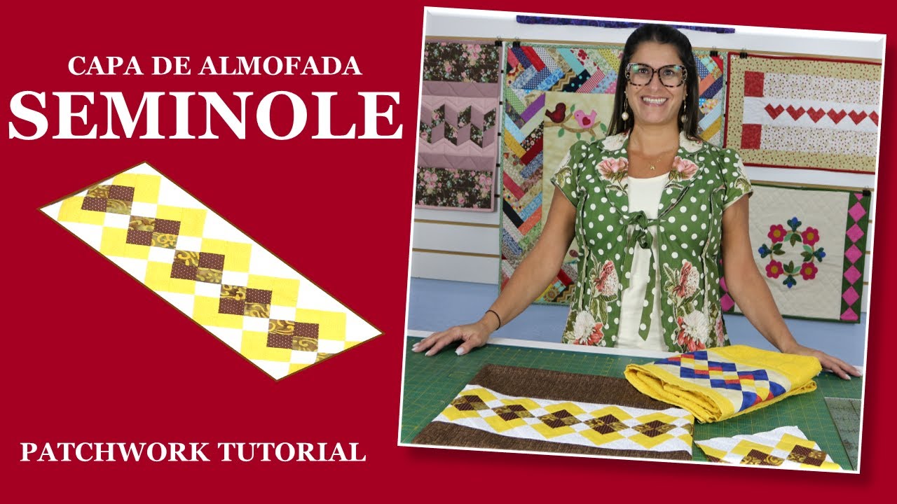 Como fazer uma capa de almofada com a técnica SEMINOLE/Aprendendo o patchwork com Roberta Luz