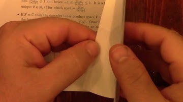 Linear Algebra: supplemental video on Cauchy Schwarz proof, real and complex angle