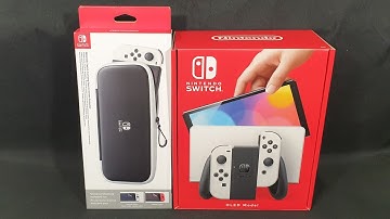 Unboxing: Nintendo Switch OLED Model (White) + official Carrying Case and Screen Protector