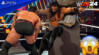 WWE 2K24 - CM Punk vs. Roman Reigns - WrestleMania 41 Main Event Match | PS5™ [4K60]